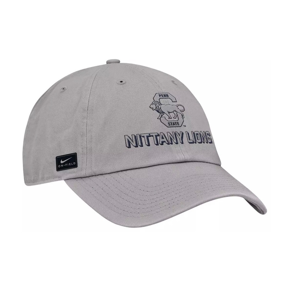 Nike Penn State Nittany Lions On-Field Club Cap Grey Adjustable Hat M/L NEW - Picture 5 of 9
